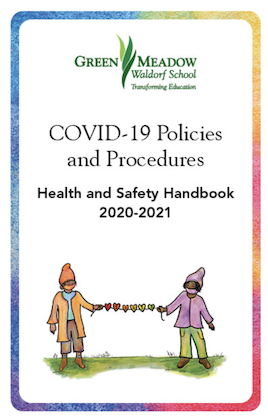 covid policies illustration of gnomes washing hands by Deborah Grieder